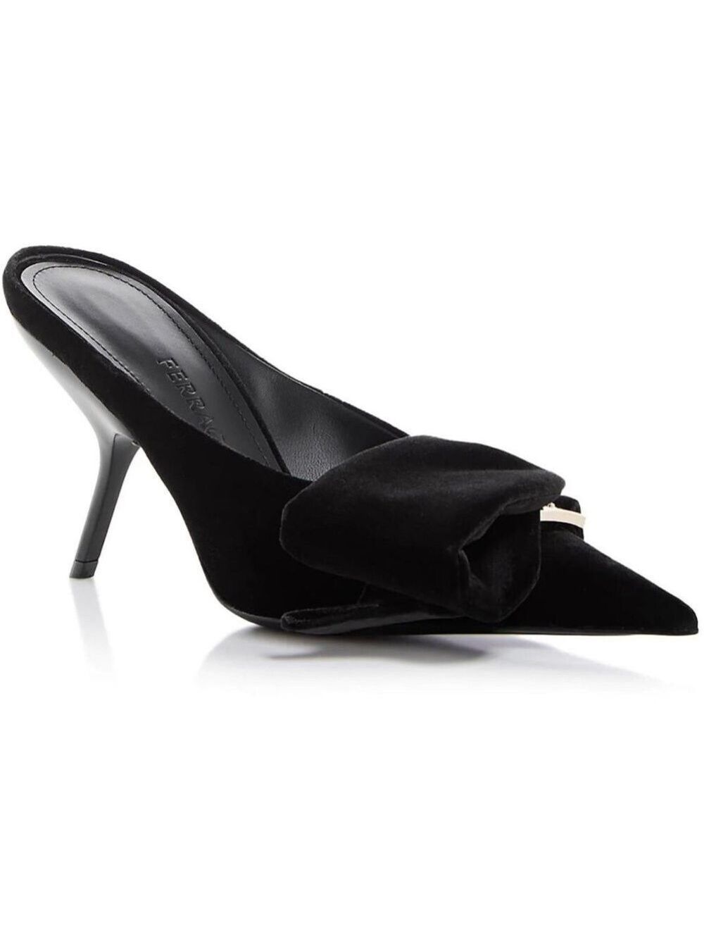 Salvatore Ferragamo Emii 85 Bow Evening Pointed Toe Slip On Mules Pumps - NWT